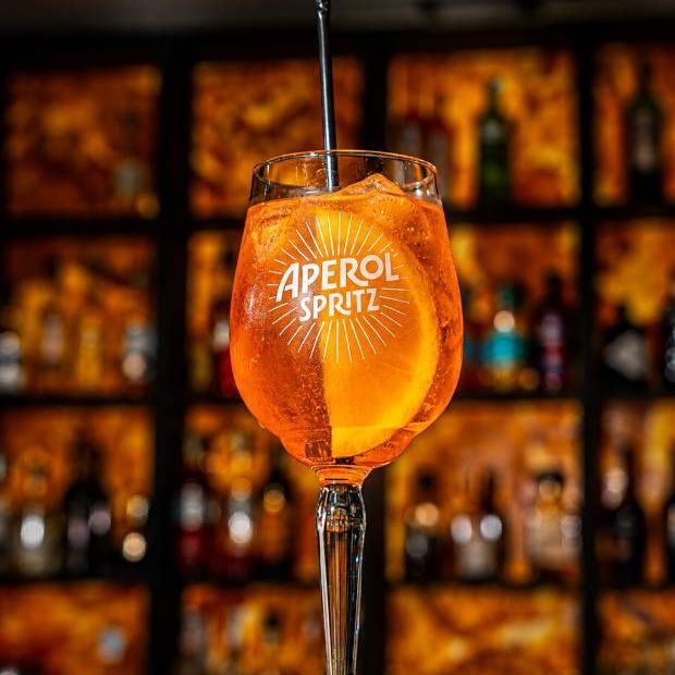 Aperol spritz at the bar